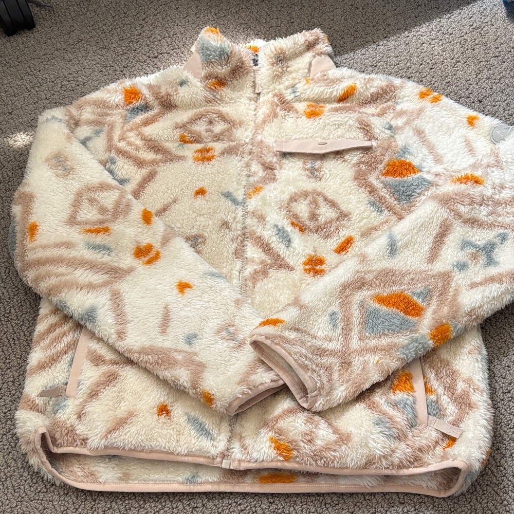Gerry Weber Fleece Jacket with Cream and Tan Accents